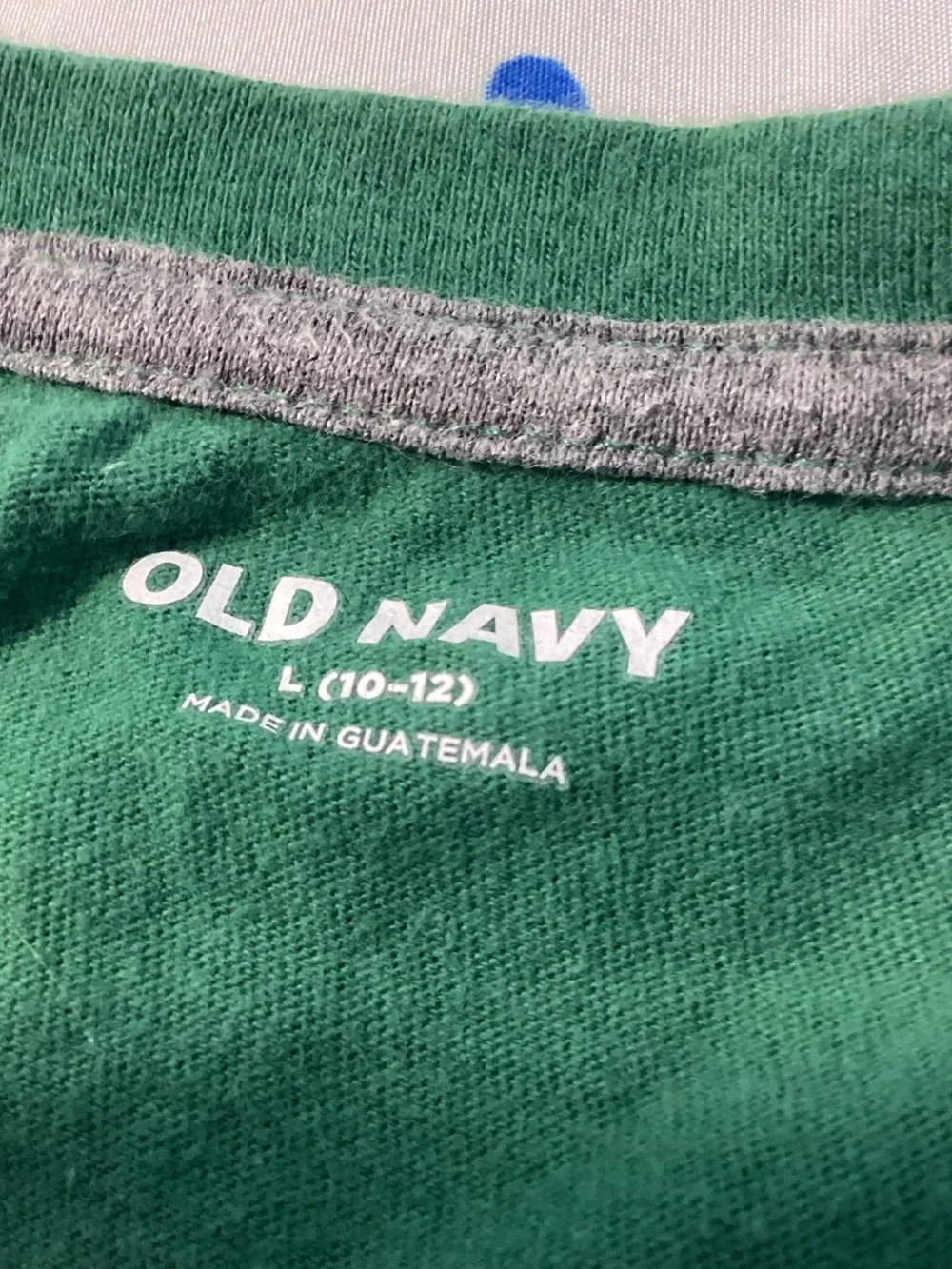 Old Navy Green Baseball Graphic Tee with White Print